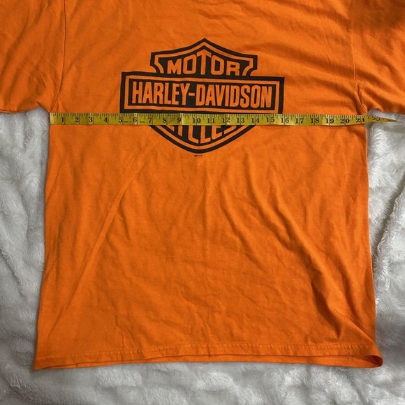 Privateers Harley-Davidson Men's Orange Cotton Blend Graphics T-Shirt Size Large - Picture 3 of 7